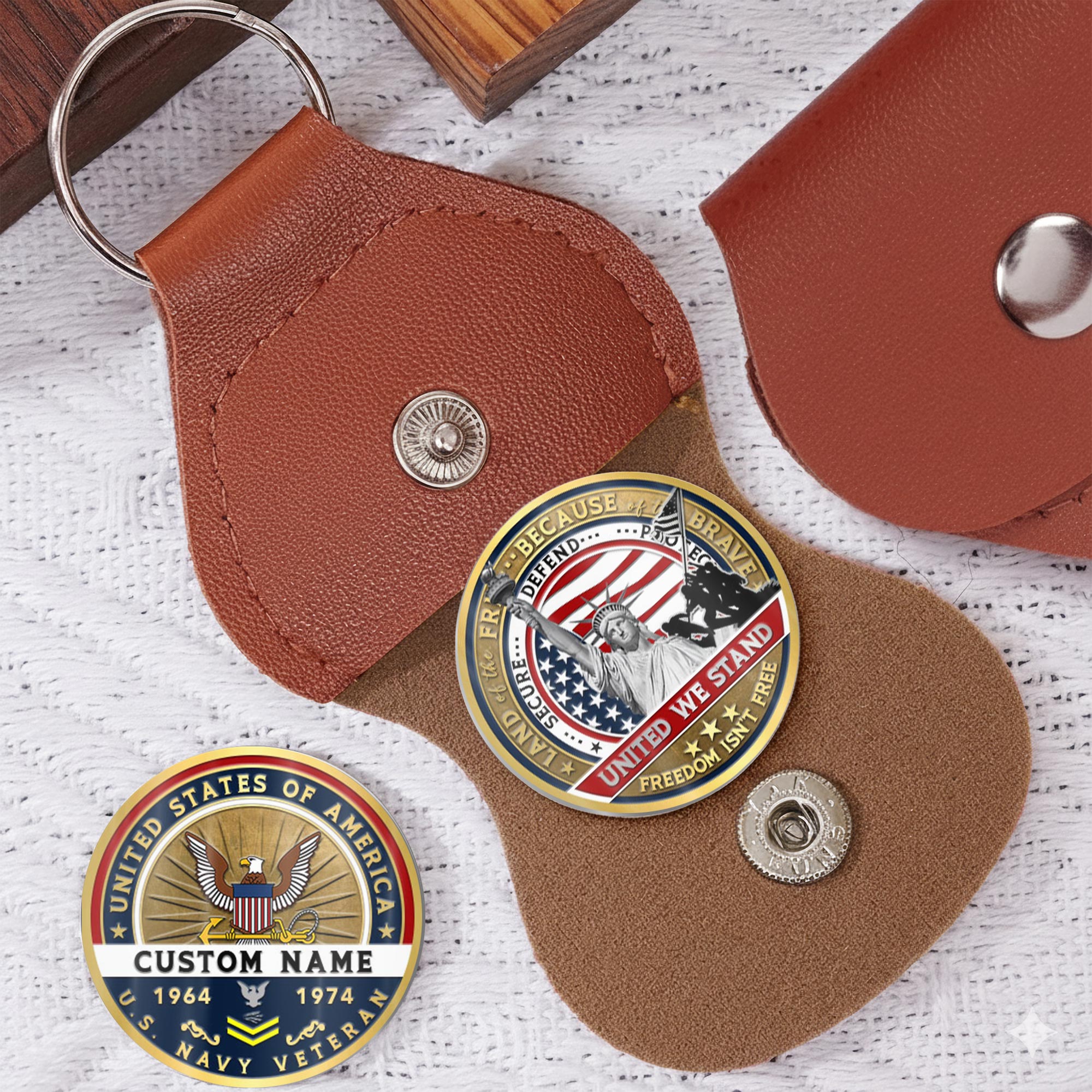 US Navy, Defender of Freedom - Military Printed Challenge Coin - Image 5