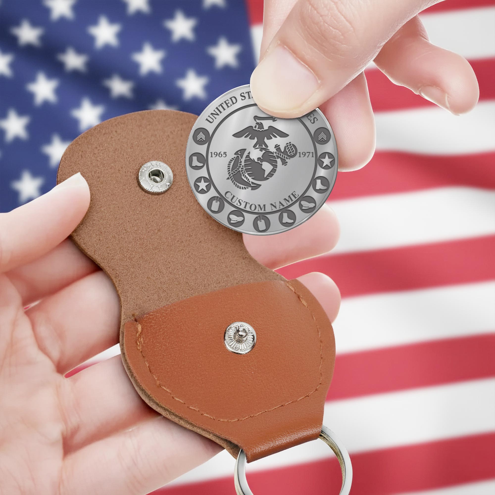 US Marine Corps, Proud To Have Served - Military Engraved Challenge Coin - Image 3