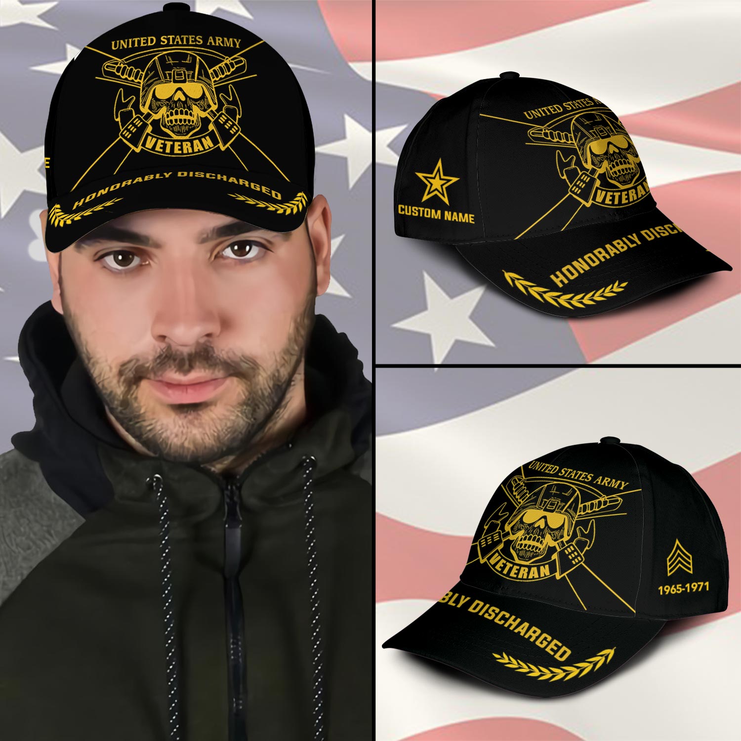 US Army, E 7 Army Sergeant First Class - Classic Cap - Image 3