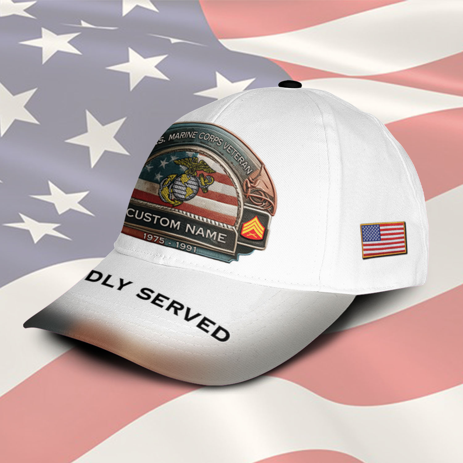 US Marine Corps, E 8 Marines First Sergeant - Classic Cap - Image 2