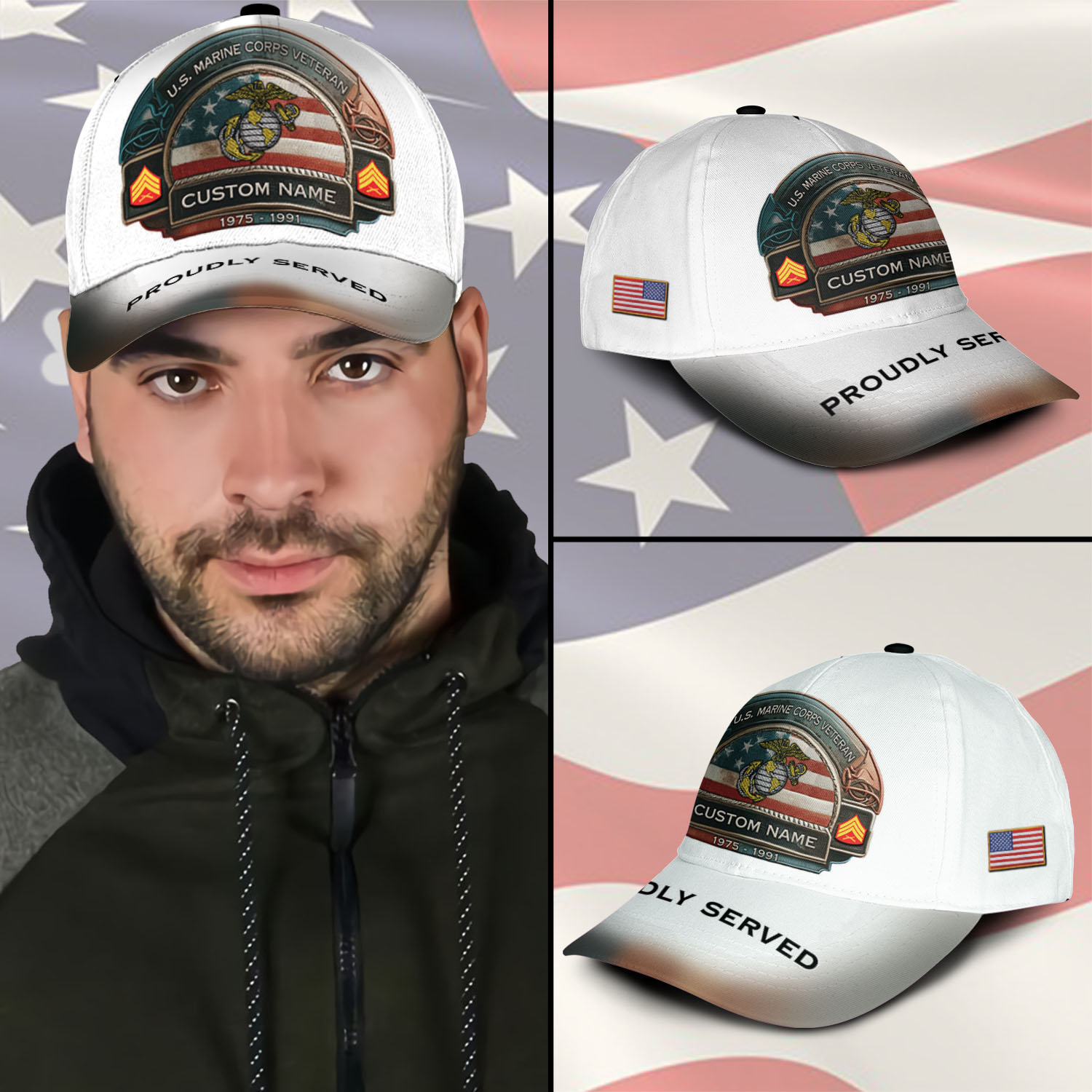 US Marine Corps, E 8 Marines First Sergeant - Classic Cap - Image 3