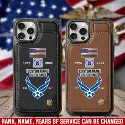 US Air Force , American By Birth, Veteran By Choice - Leather Flip Phone Case