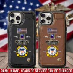 US Coast Guard, Lest We Forget - Leather Flip Phone Case