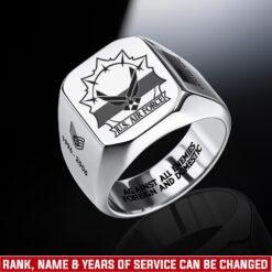 US Air Force , Remember - Honor - Respect - Engraved Men's Ring