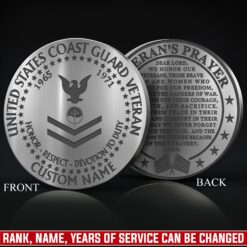 US Coast Guard, Always Remember, Never Forget - Military Engraved Challenge Coin