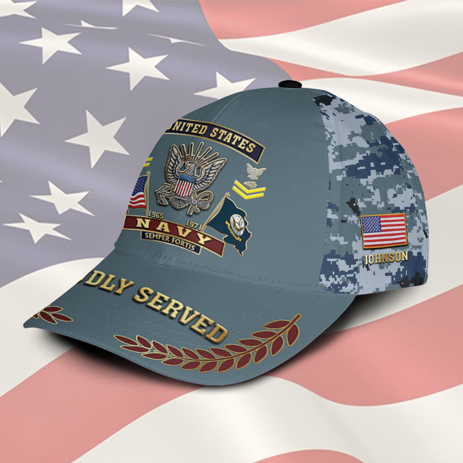 US Navy, E 6 Red - Classic Cap - Image 2