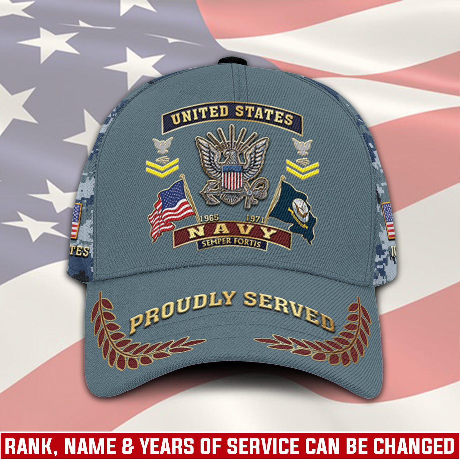 US Navy, E 6 Red - Classic Cap