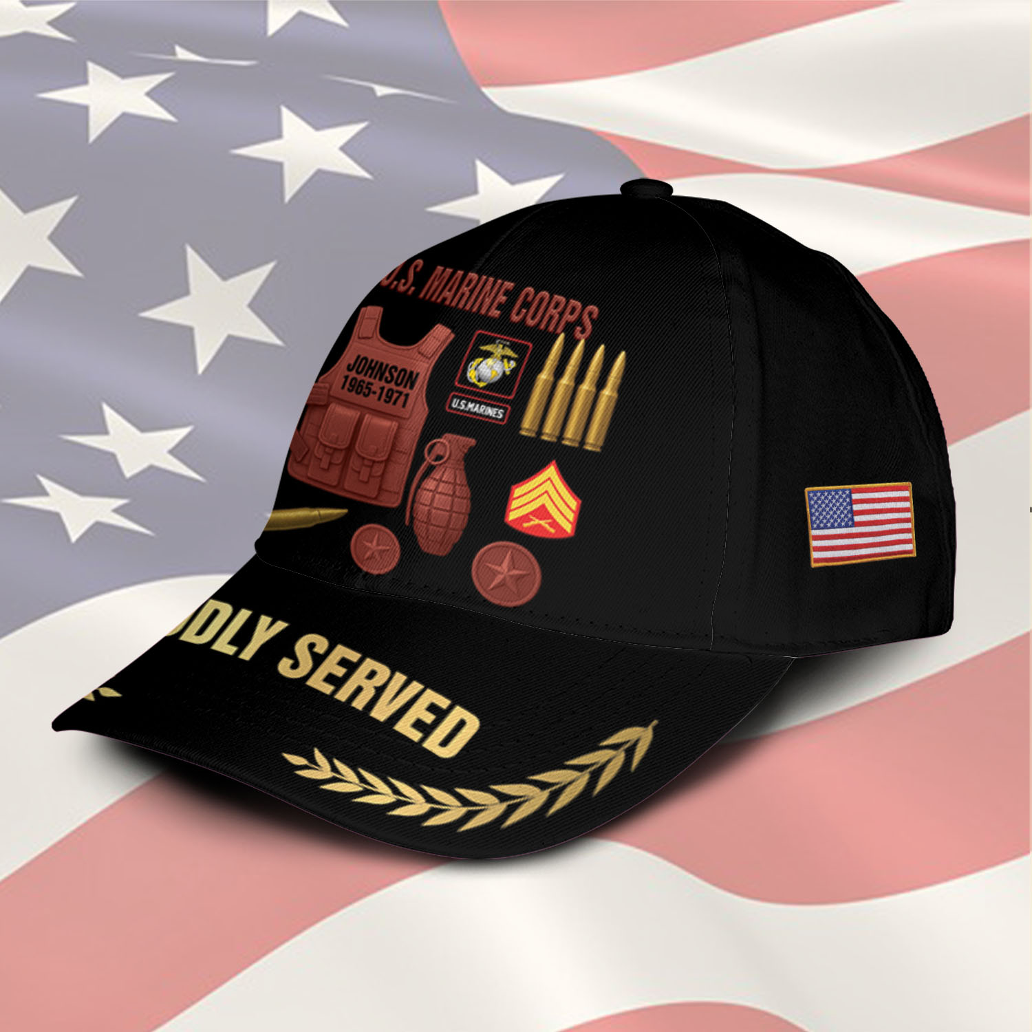 US Marine Corps, E 4 Marines Corporal - Classic Cap - Image 2