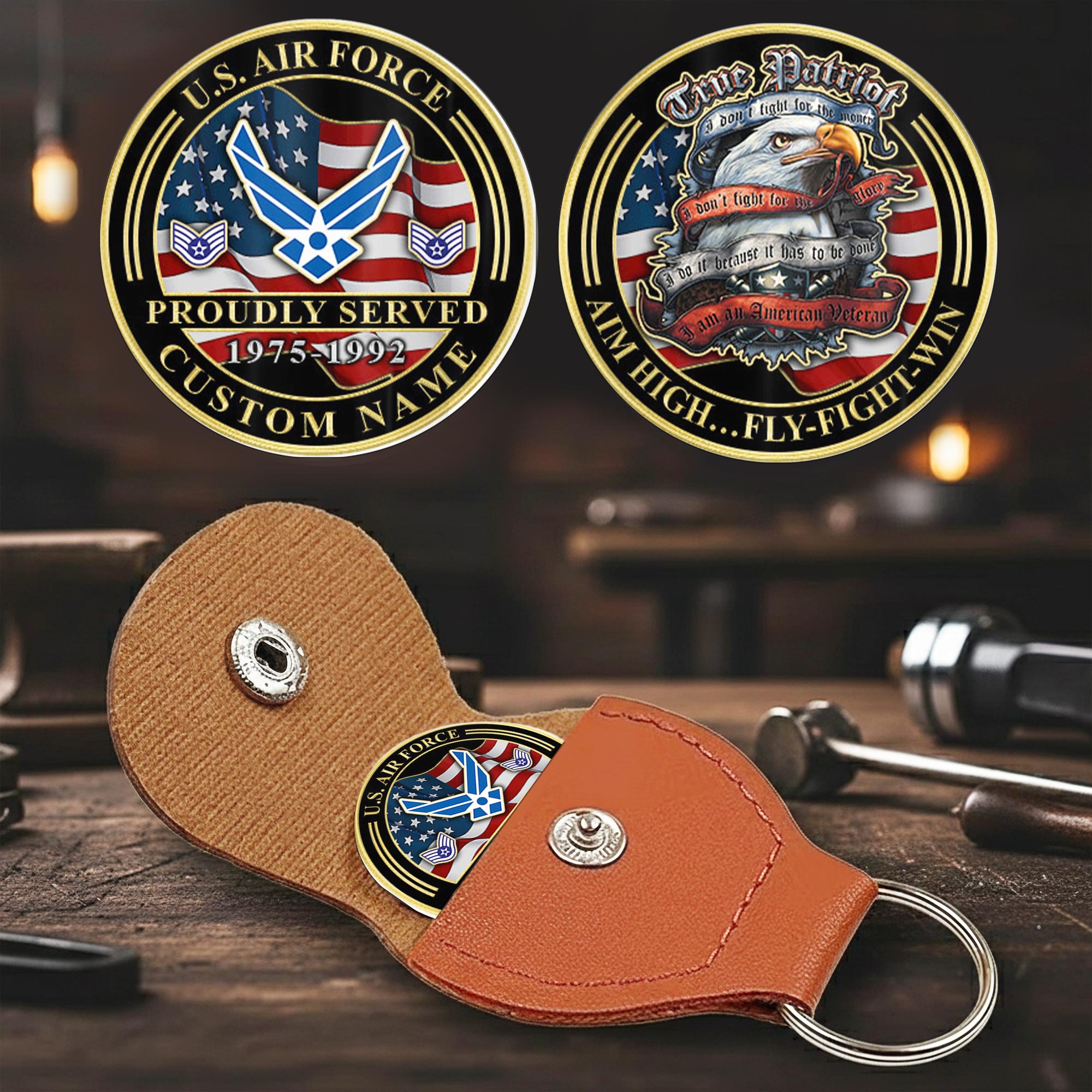 US Air Force, O 5 Air Force Lieutenant Colonel - Military Printed Challenge Coin - Image 2