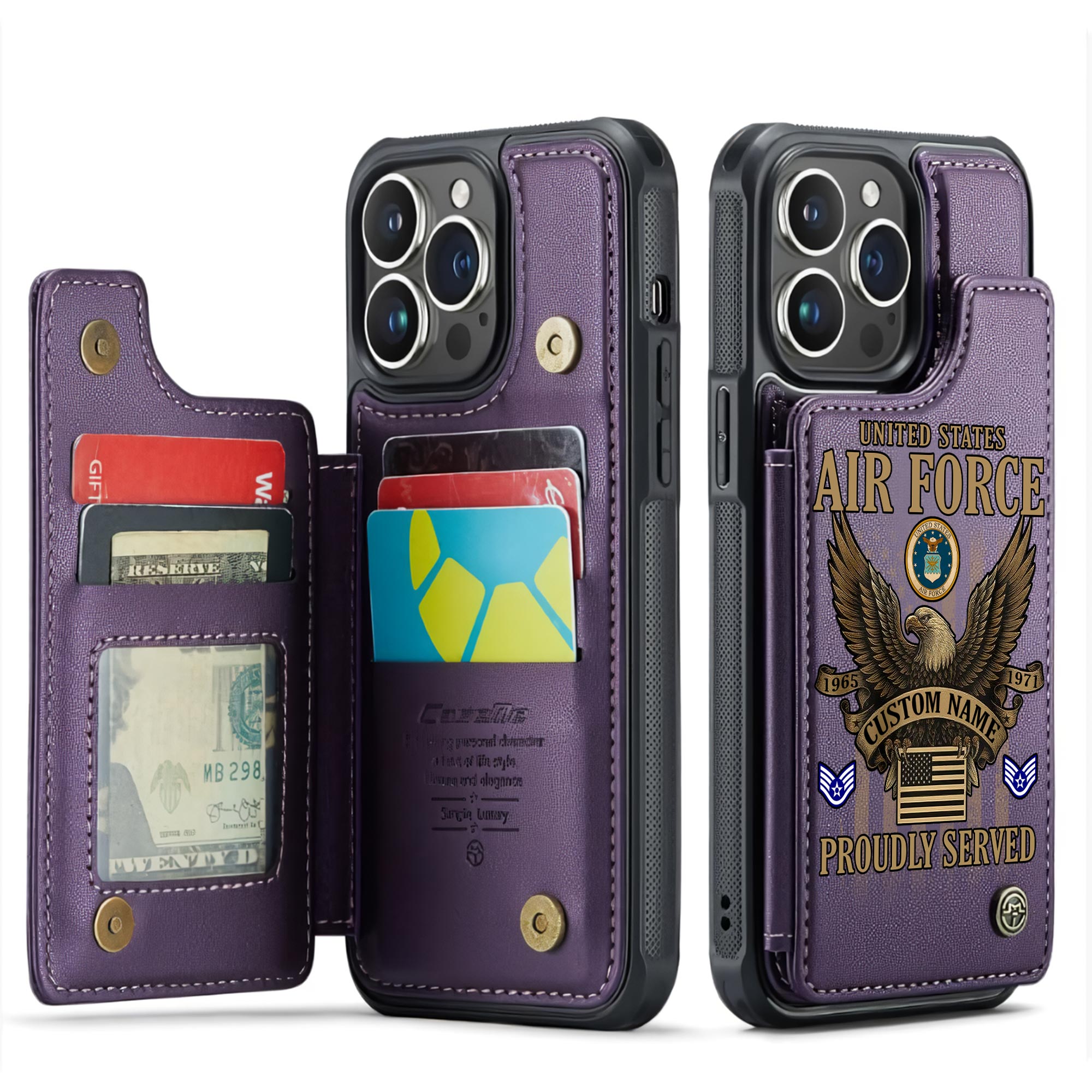 US Air Force , Remember - Honor - Respect - Leather Flip Phone Case - Image 6