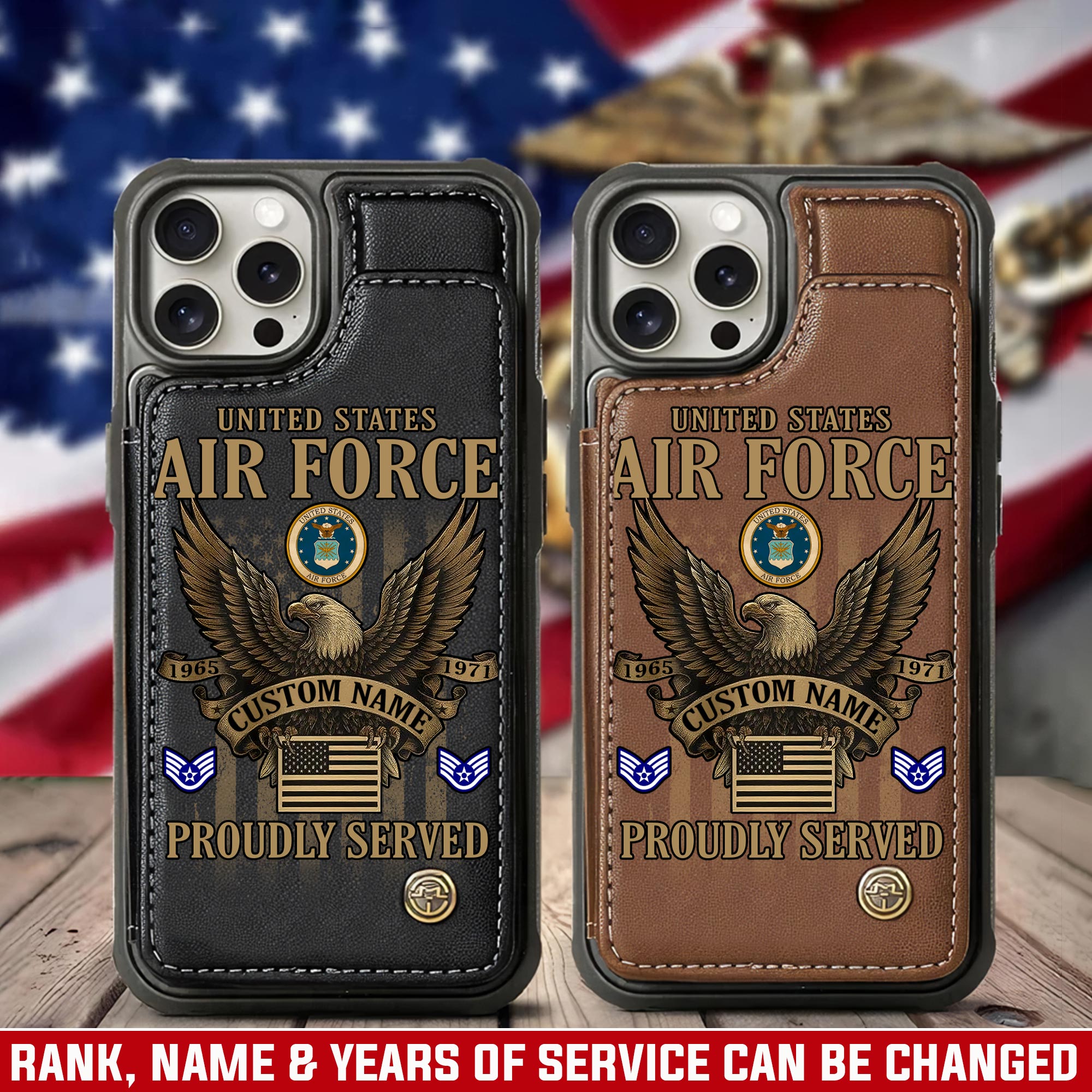 US Air Force , Remember - Honor - Respect - Leather Flip Phone Case