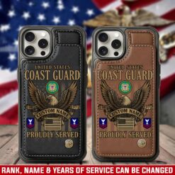 US Coast Guard, E 2 White - Leather Flip Phone Case