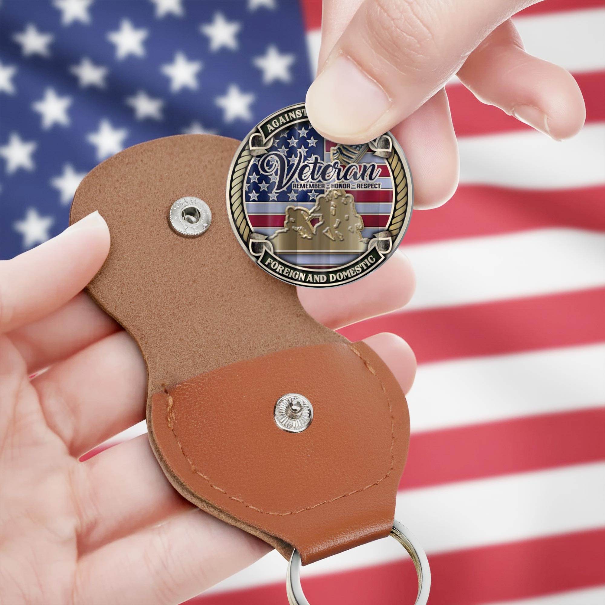 US Army, No One Fights Alone - Military Printed Challenge Coin - Image 3