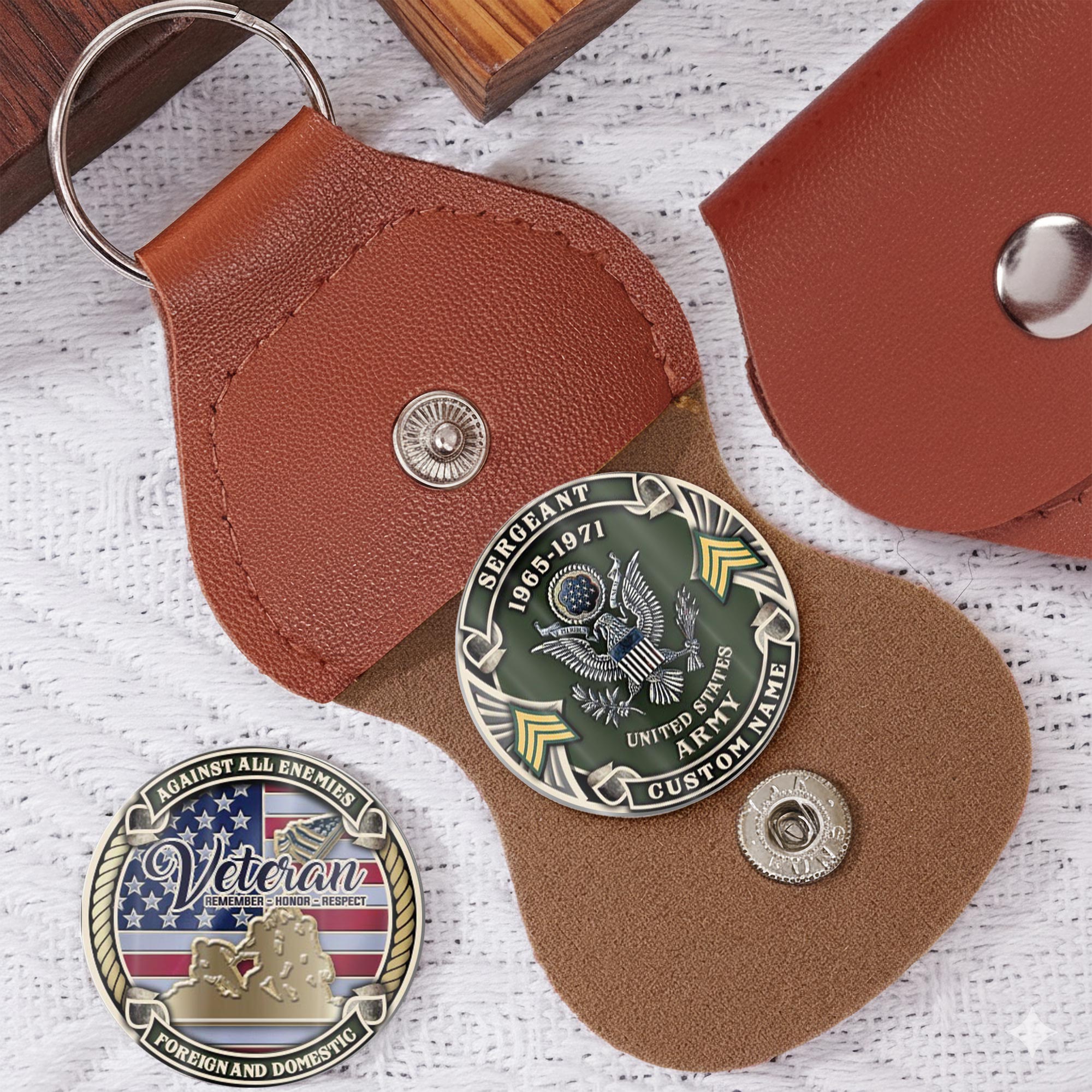 US Army, No One Fights Alone - Military Printed Challenge Coin - Image 5