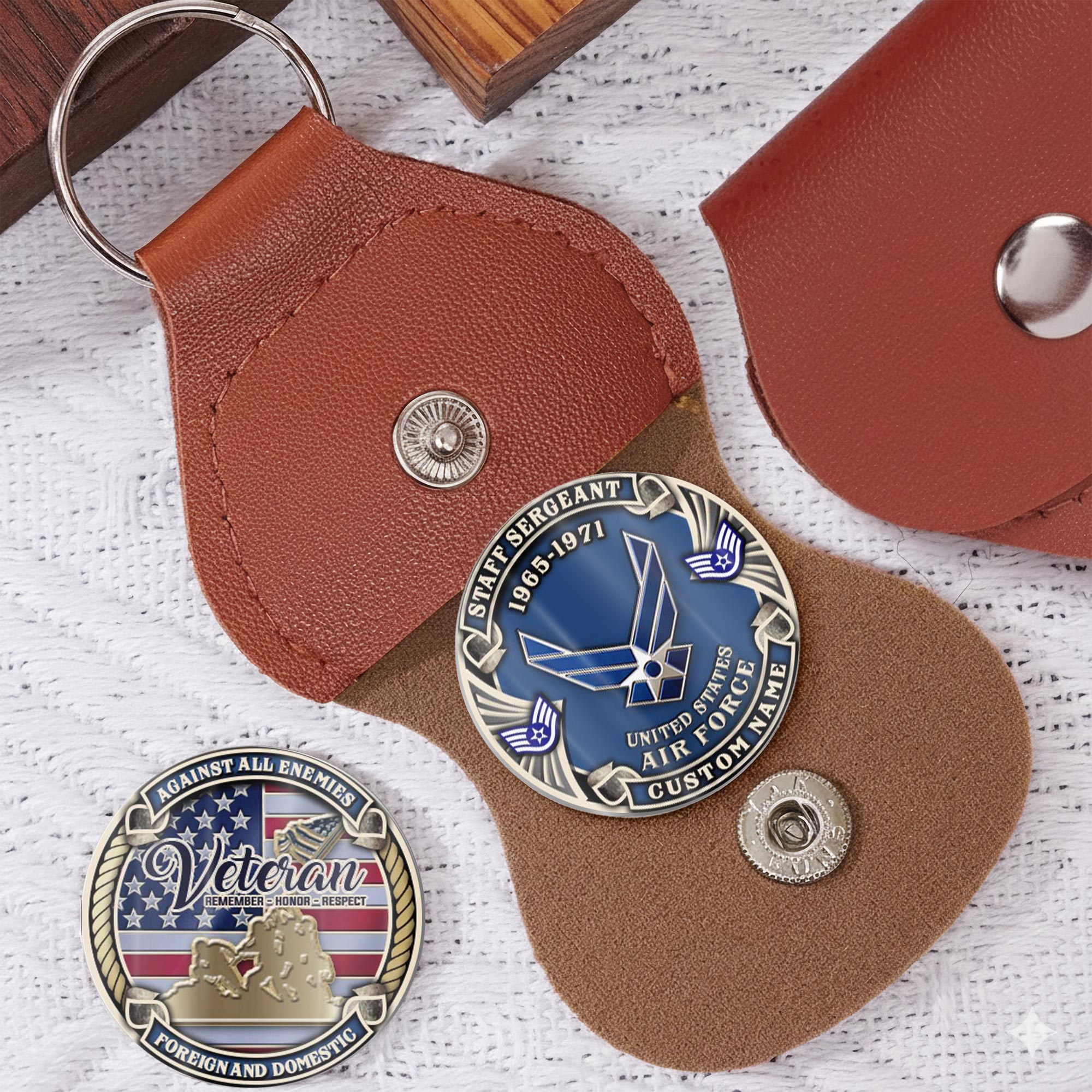 US Air Force, E 4 Air Force Sergeant - Military Printed Challenge Coin - Image 5