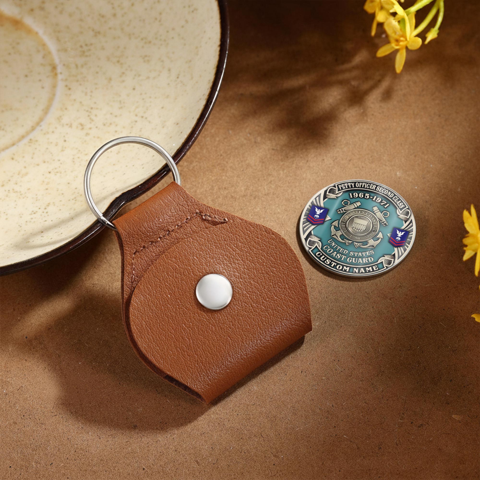 US Coast Guard, Honor, Duty, Service - Military Printed Challenge Coin - Image 4