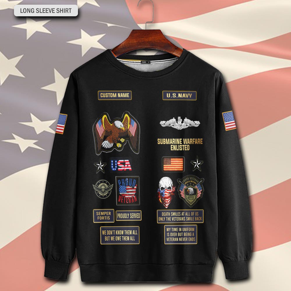 Navy Badge, Always Remember, Never Forget - Sweatshirt - Image 2