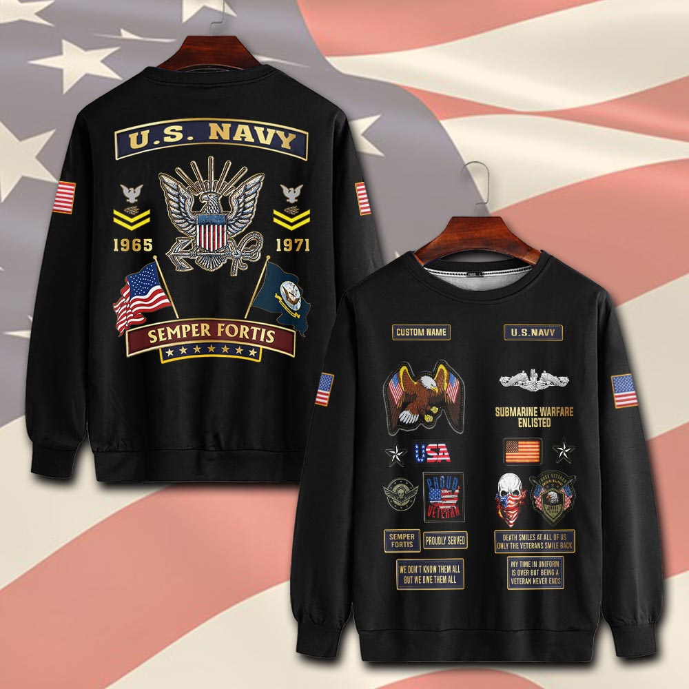 Navy Badge, Always Remember, Never Forget - Sweatshirt