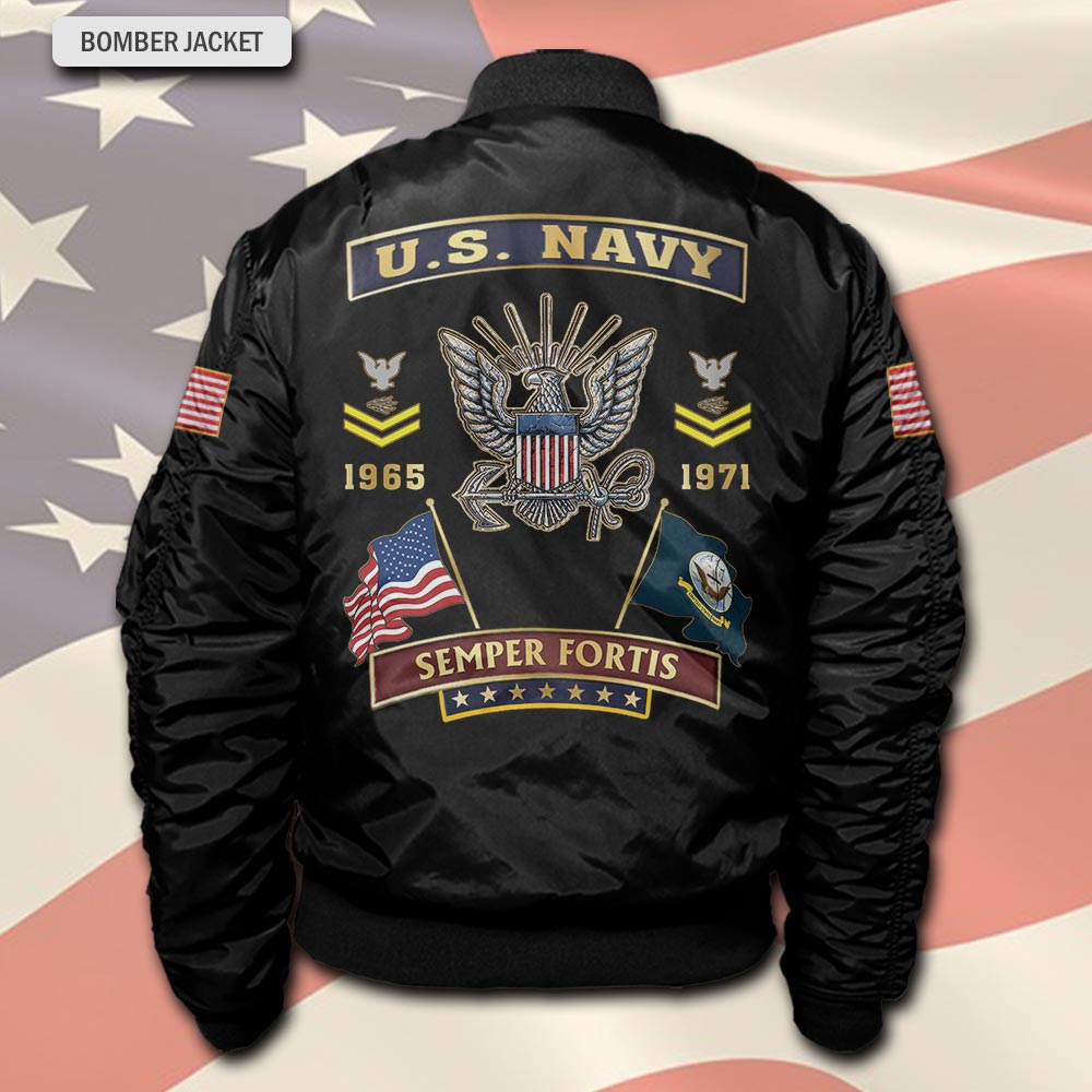 Navy Rating, E 8 Gold - Bomber Jacket - Image 3