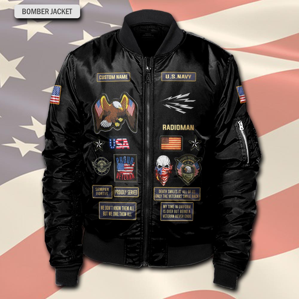 Navy Rating, E 8 Gold - Bomber Jacket - Image 2