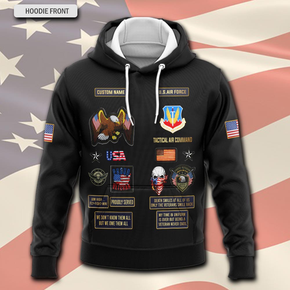 Air Force Command, Aim High … Fly-Fight-Win - Hoodie - Image 2