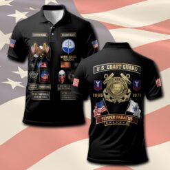 Coast Guard Rating, E 8 Gold - Polo Shirt