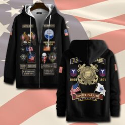 Coast Guard Rating, Remember - Honor - Respect - Zip Hoodie