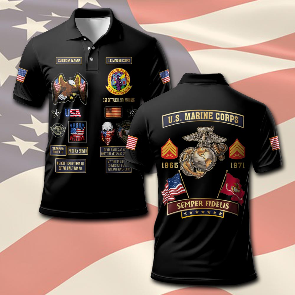Marine Battalions, Proud Veteran - Polo Shirt