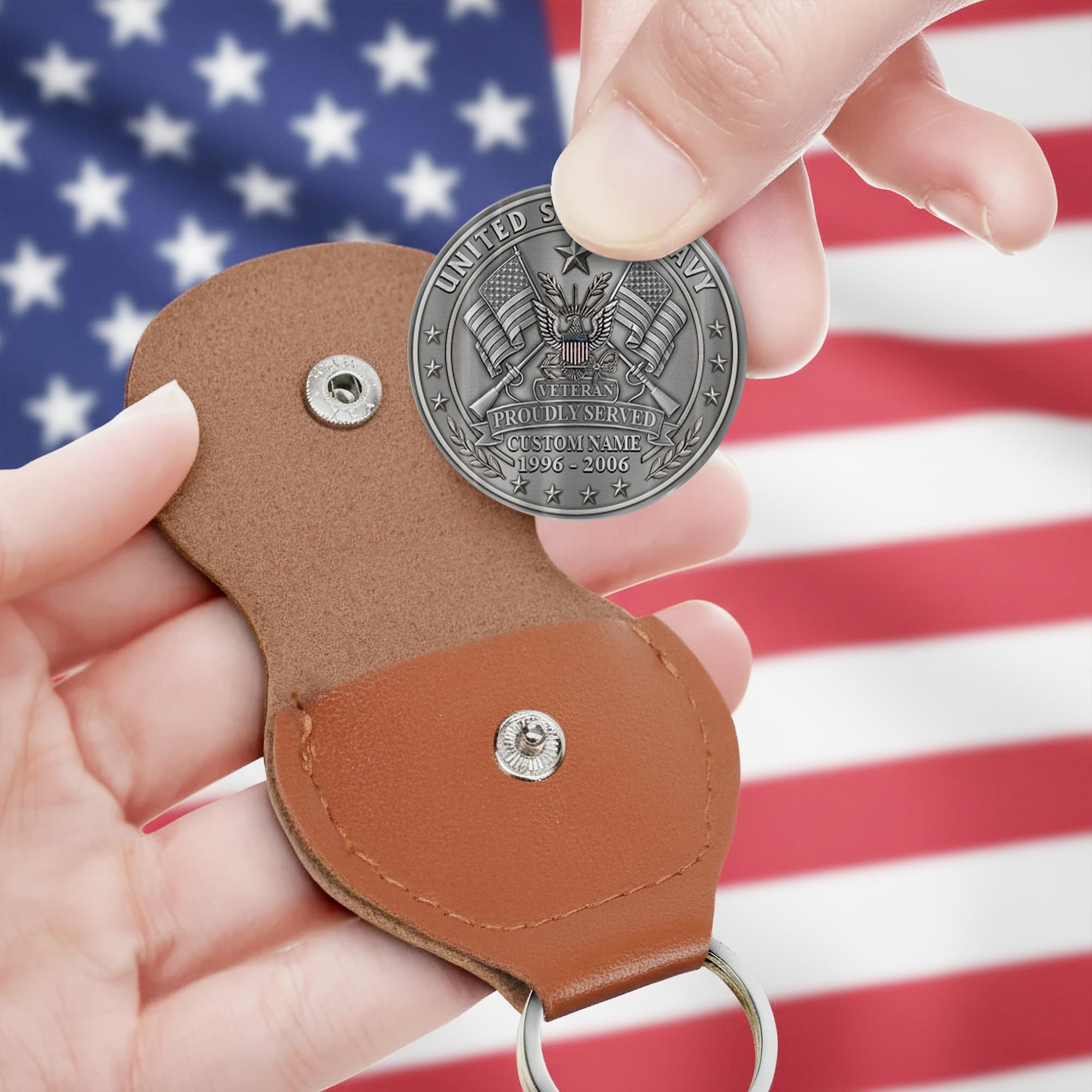 US Navy, All Gave Some, Some Gave All - Military Printed Challenge Coin - Image 3