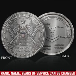 US Navy, All Gave Some, Some Gave All - Military Printed Challenge Coin