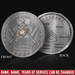 US Marine Corps, I Walked The Walk - Military Printed Challenge Coin