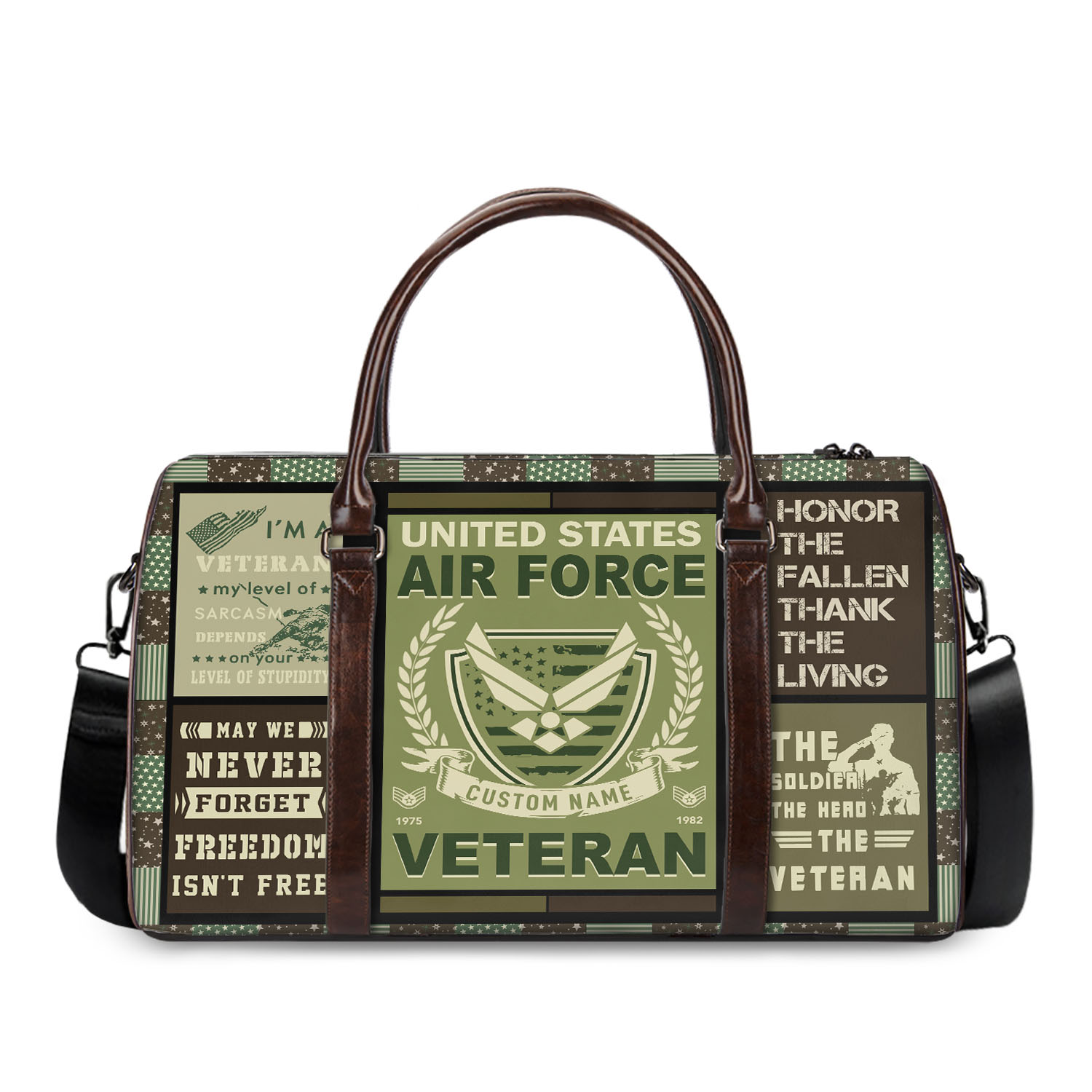 US Air Force, Freedom Over Fear - Travel Bag - Size S: 18 x 8.6 x 10.2 inches - Image 3