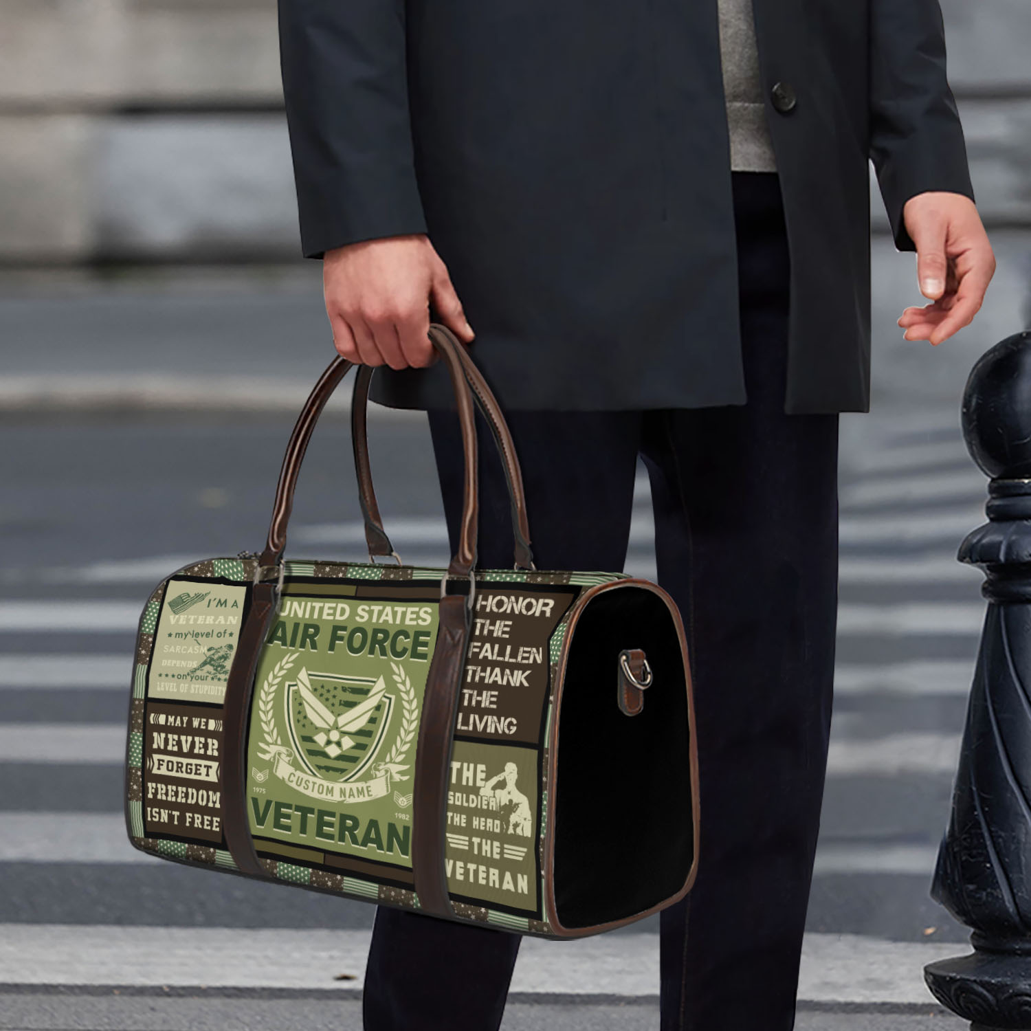 US Air Force, Freedom Over Fear - Travel Bag - Size S: 18 x 8.6 x 10.2 inches - Image 4