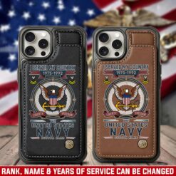 US Navy, Honoring All Who Served - Leather Flip Phone Case