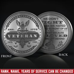 US Navy, Honor The Fallen - Military Engraved Challenge Coin