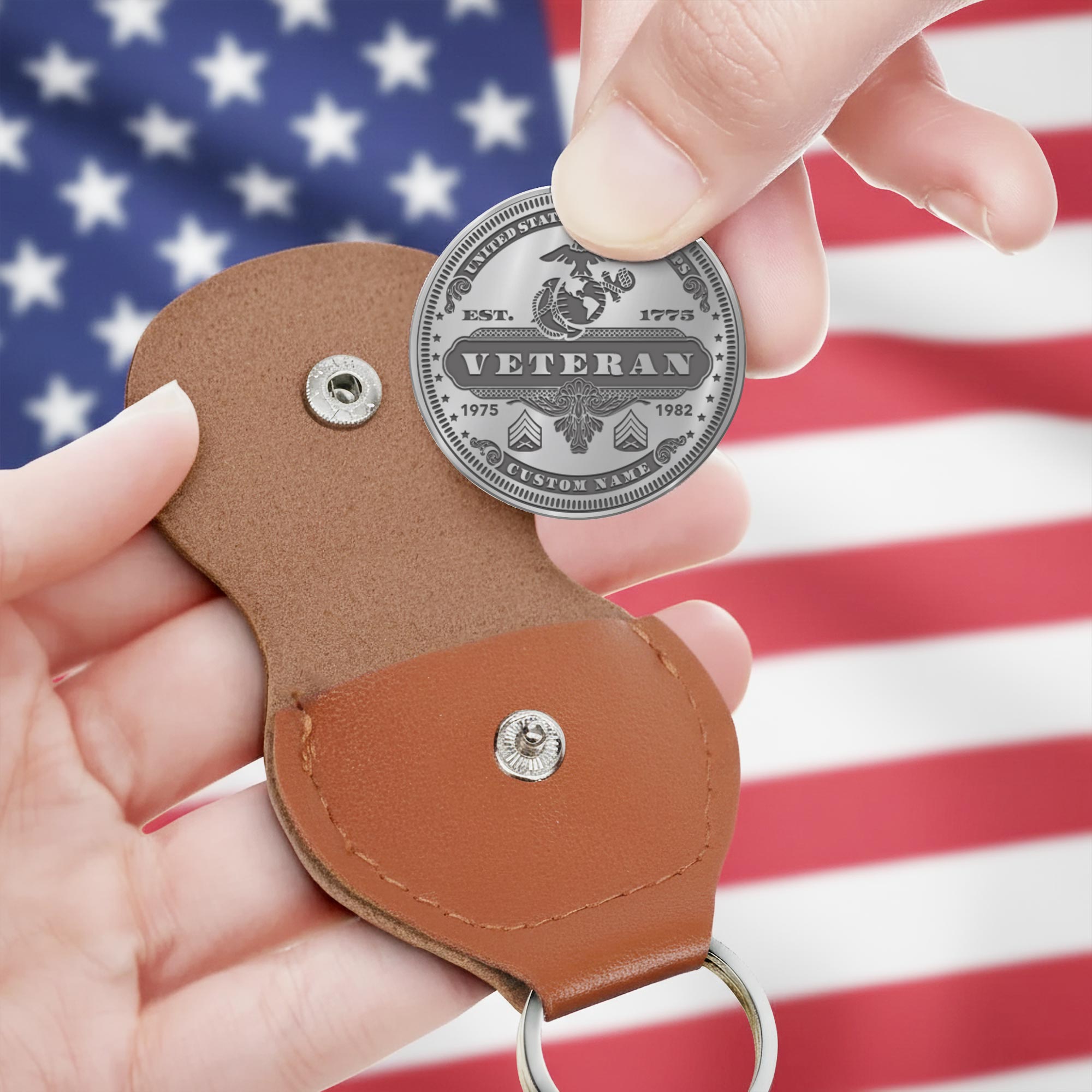 US Marine Corps, Life And Pride - Military Engraved Challenge Coin - Image 3