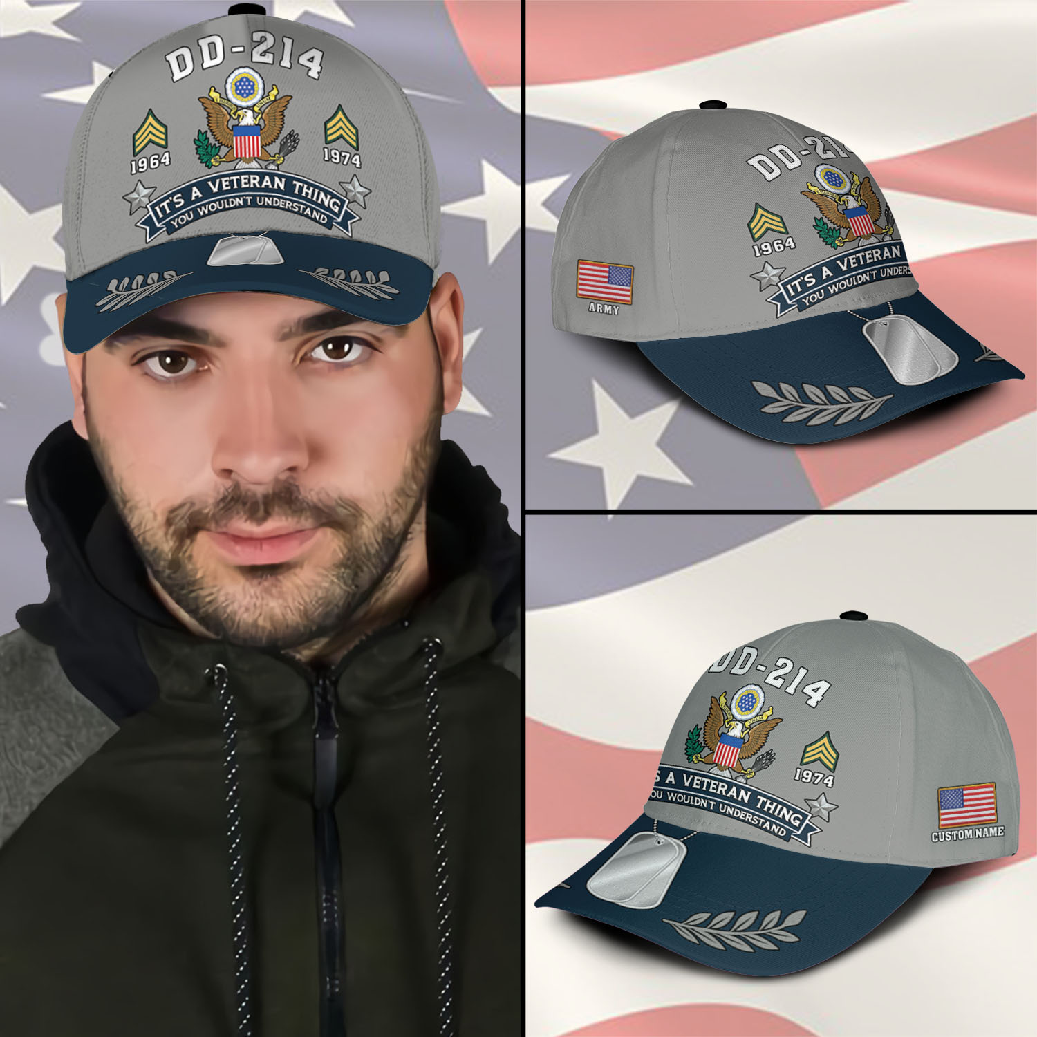 US Army, E 6 Army Staff Sergeant - Classic Cap - Image 3
