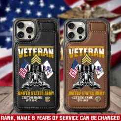 US Army, W 4 Army Chief Warrant Officer 4 - Leather Flip Phone Case