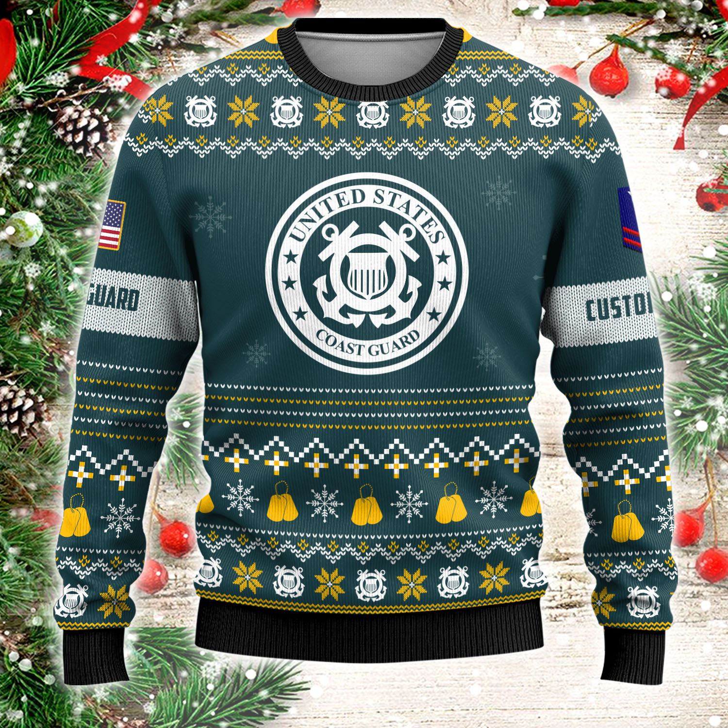 US Coast Guard, No One Gets Left Behind - Knitted Sweater - Image 2