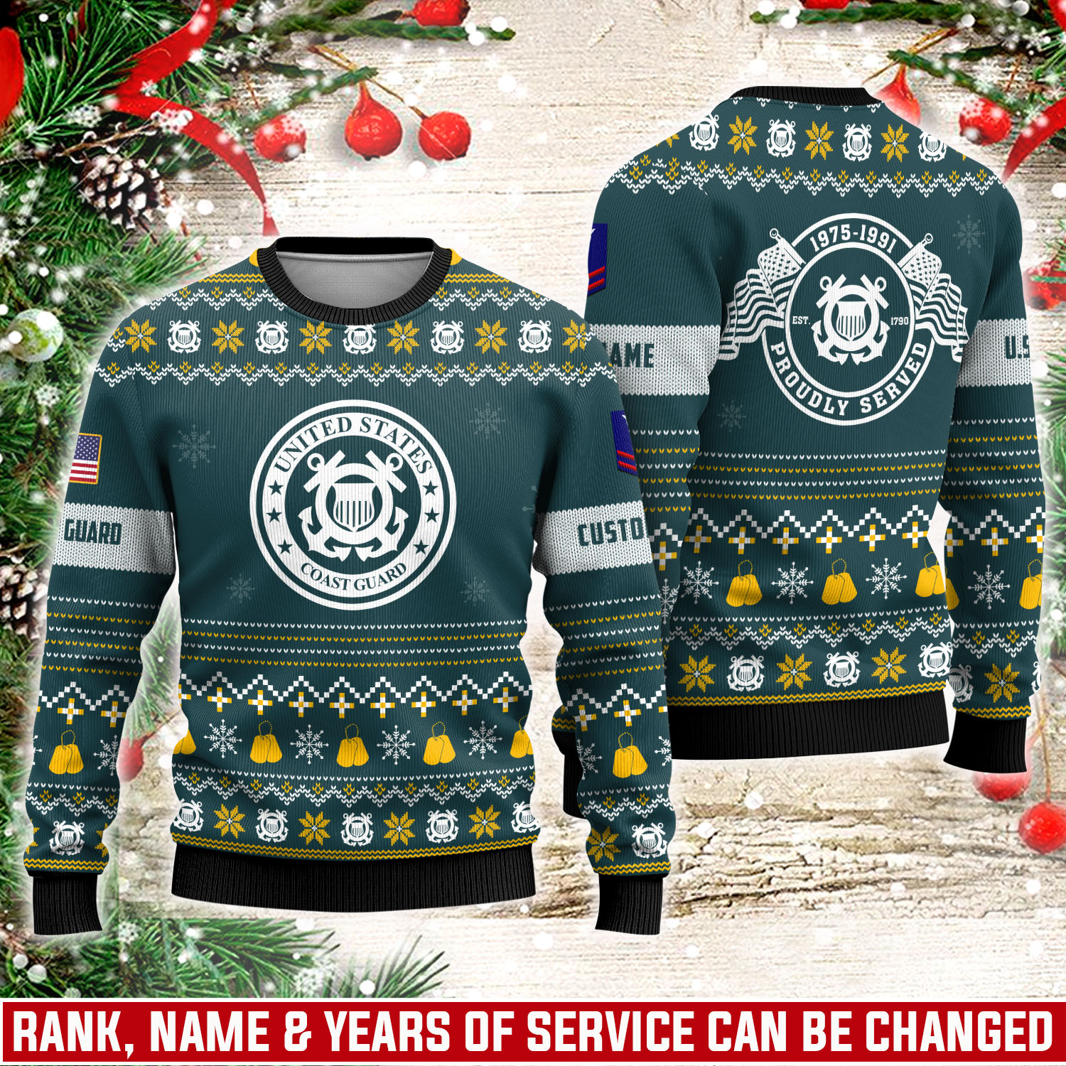 US Coast Guard, No One Gets Left Behind - Knitted Sweater