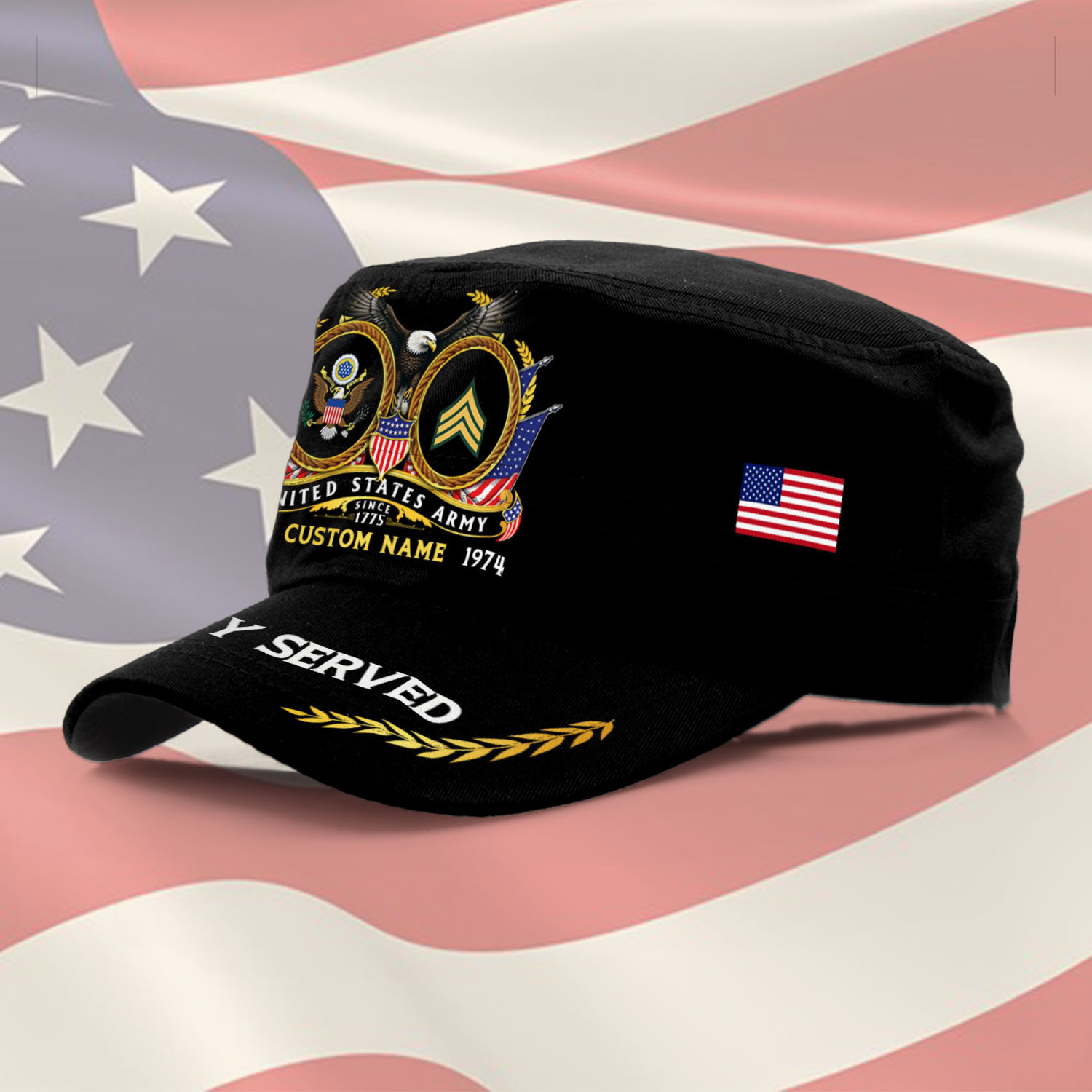 US Army, E 6 Army Staff Sergeant - Military Cap - Image 2