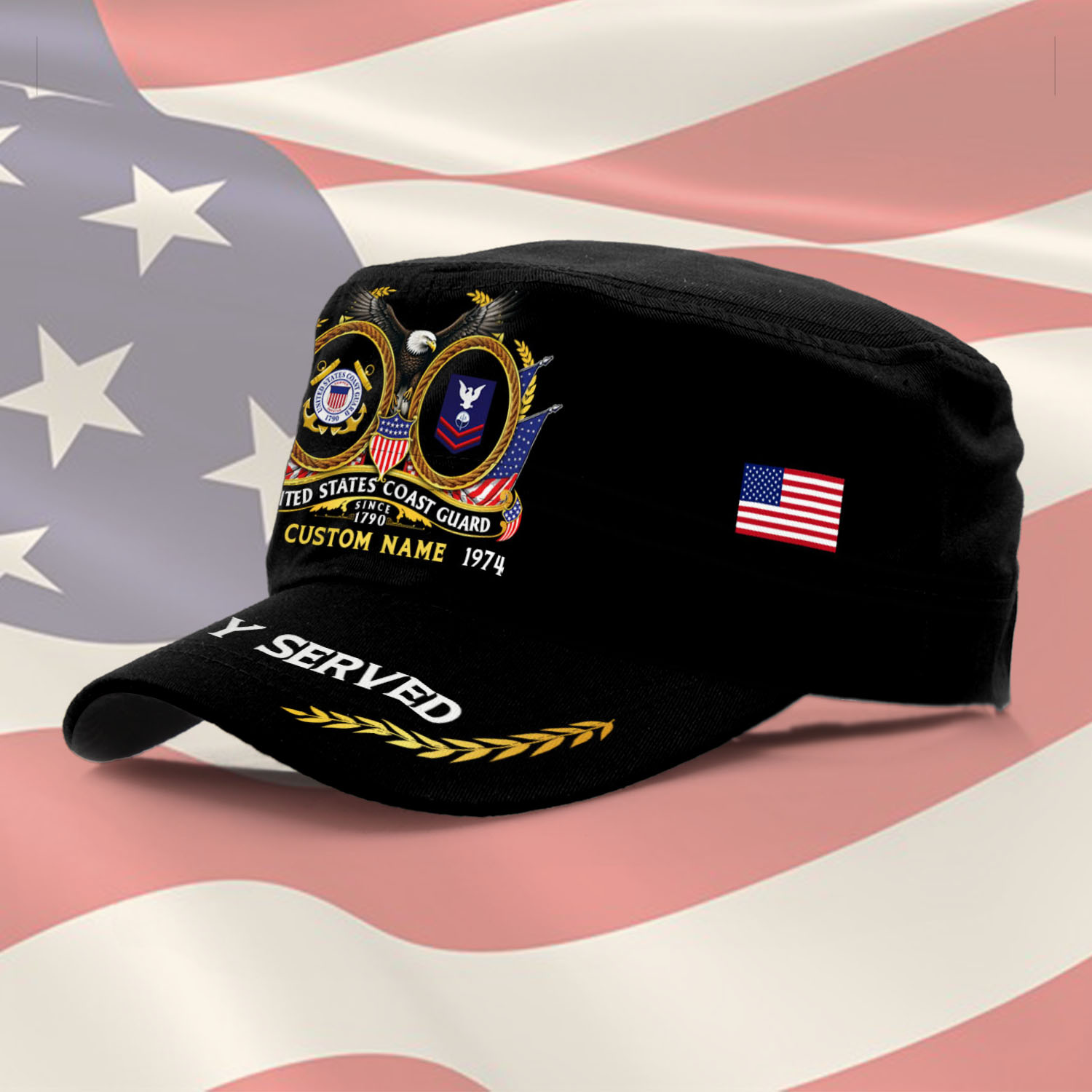 US Coast Guard, Proud To Have Served - Military Cap - Image 2