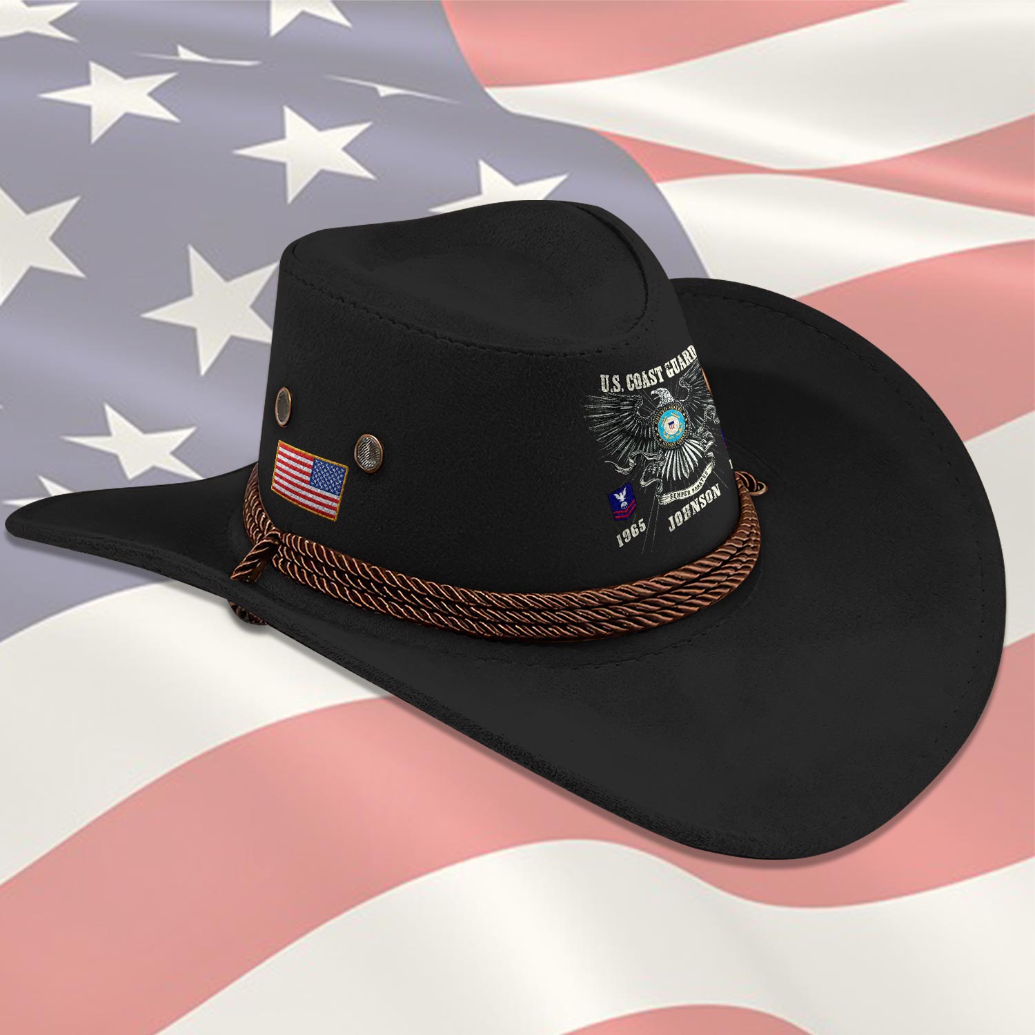 US Coast Guard, E 6 Red - Cowboy Hat - Image 2