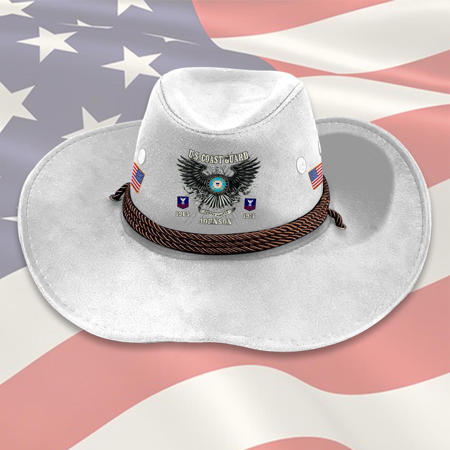 US Coast Guard, E 6 Red - Cowboy Hat - Image 6
