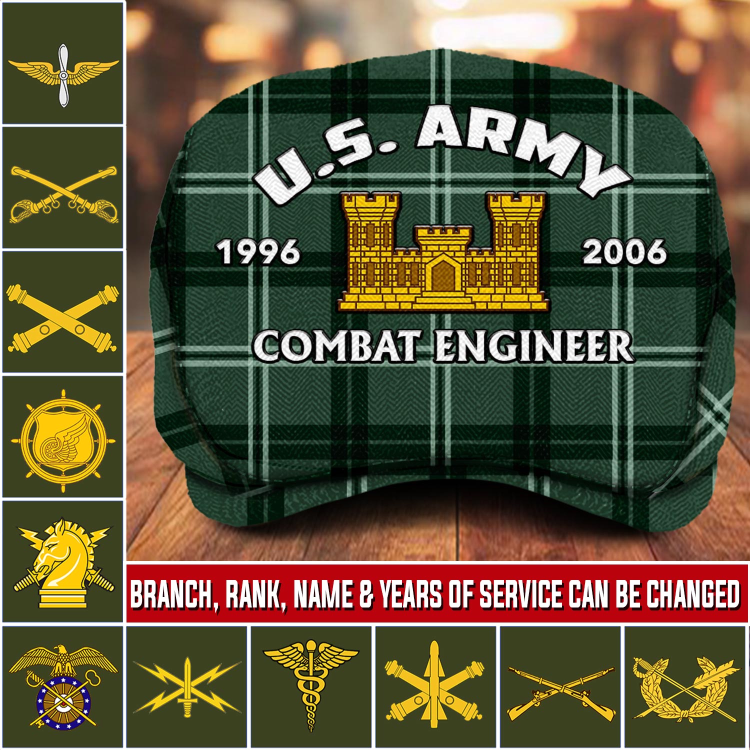 Army Branch, Duty, Honor, Country - Jeff Cap