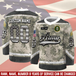 US Army, Honor, Duty, Service - Hockey Jersey