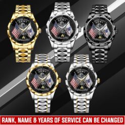 US Army, E 6 Army Staff Sergeant - Diamond-Cut Bezel Watch