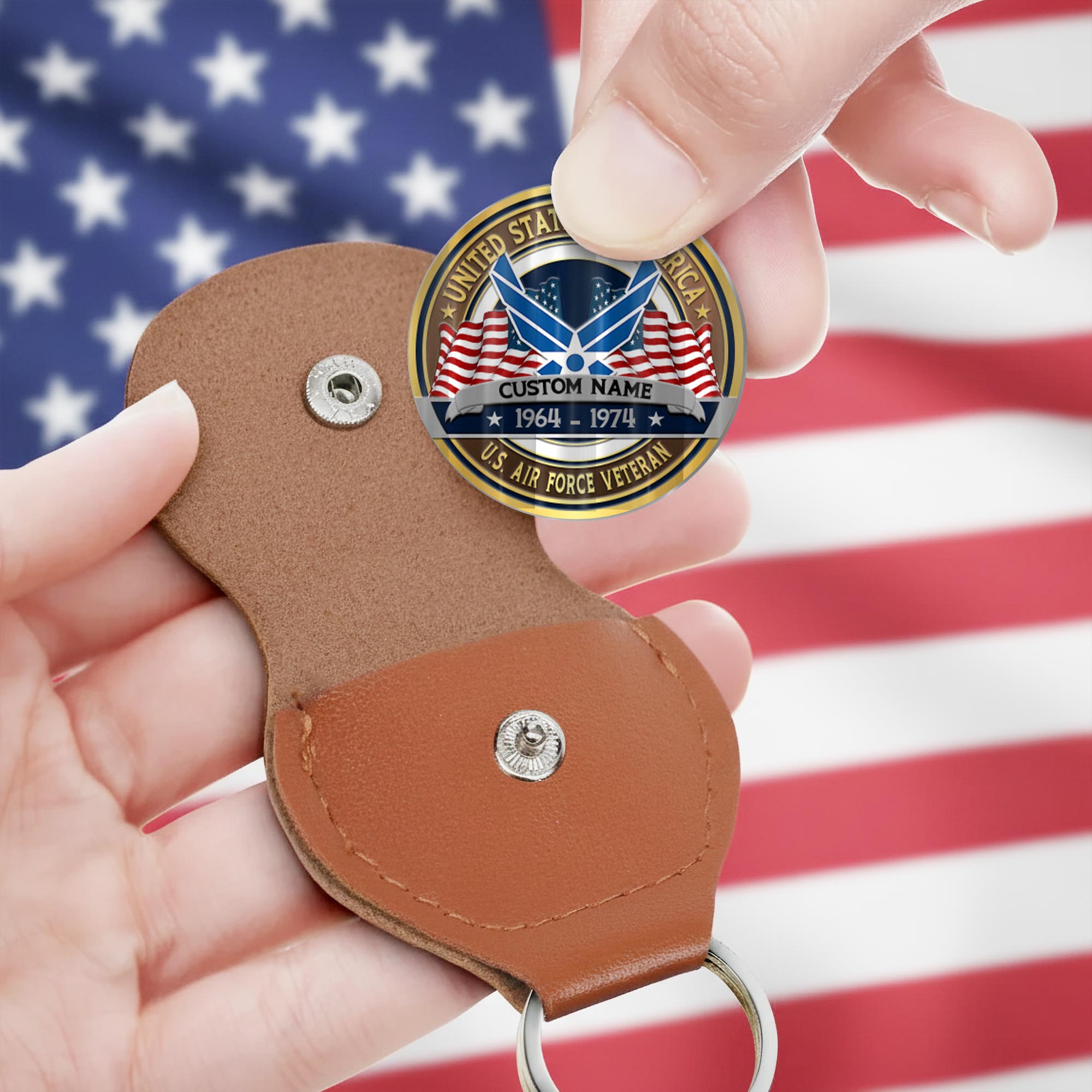 US Air Force, Honor, Duty, Service - Military Printed Challenge Coin - Image 3