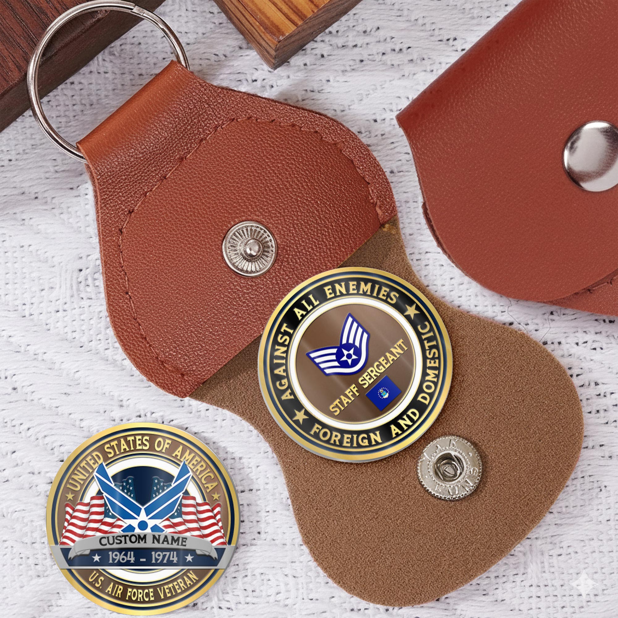 US Air Force, Honor, Duty, Service - Military Printed Challenge Coin - Image 5