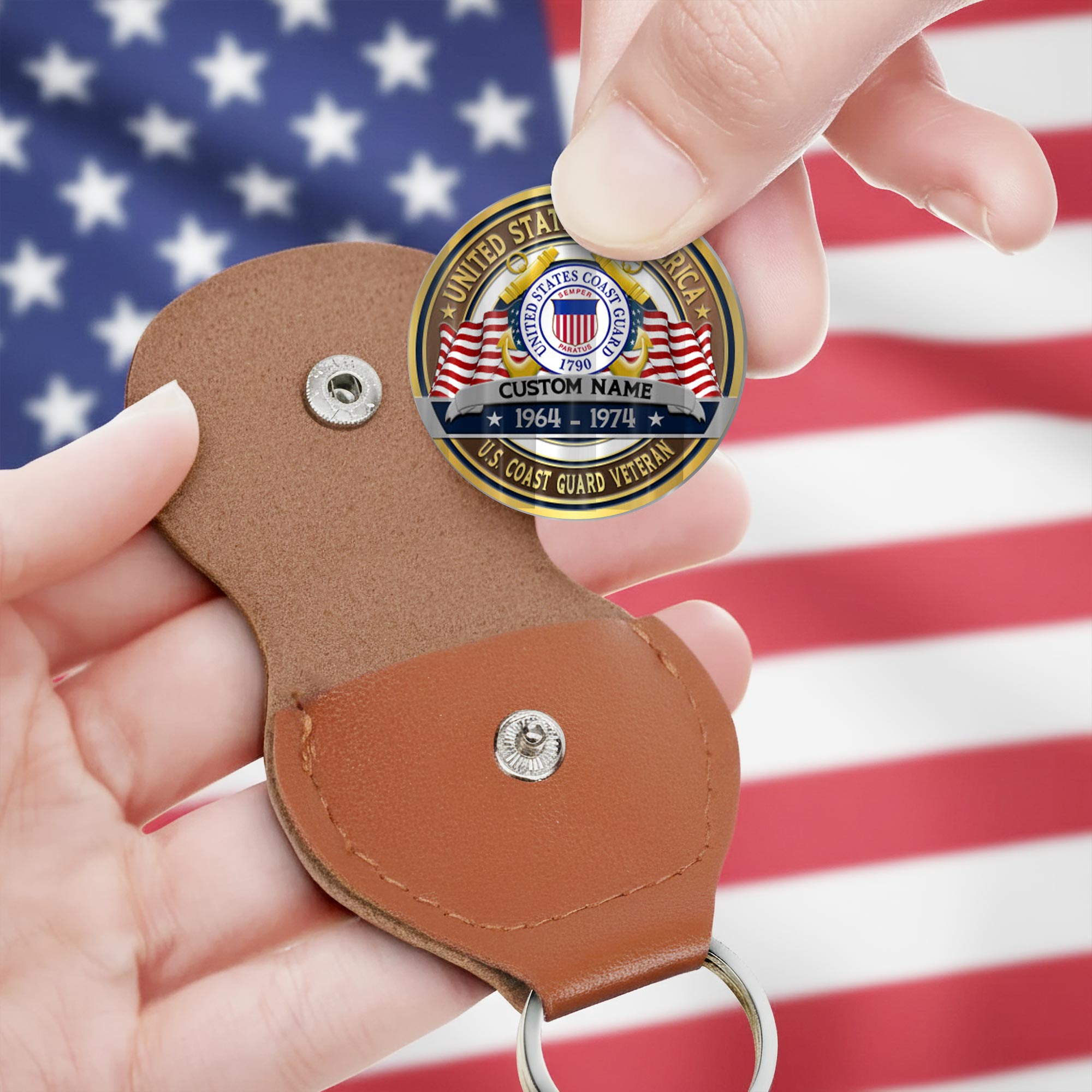 US Coast Guard, Always Ready - Military Printed Challenge Coin - Image 3